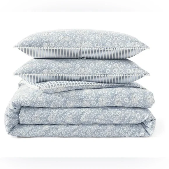 Peri Home Ikat Eyelet Duvet Set Queen - Picture 5 of 10